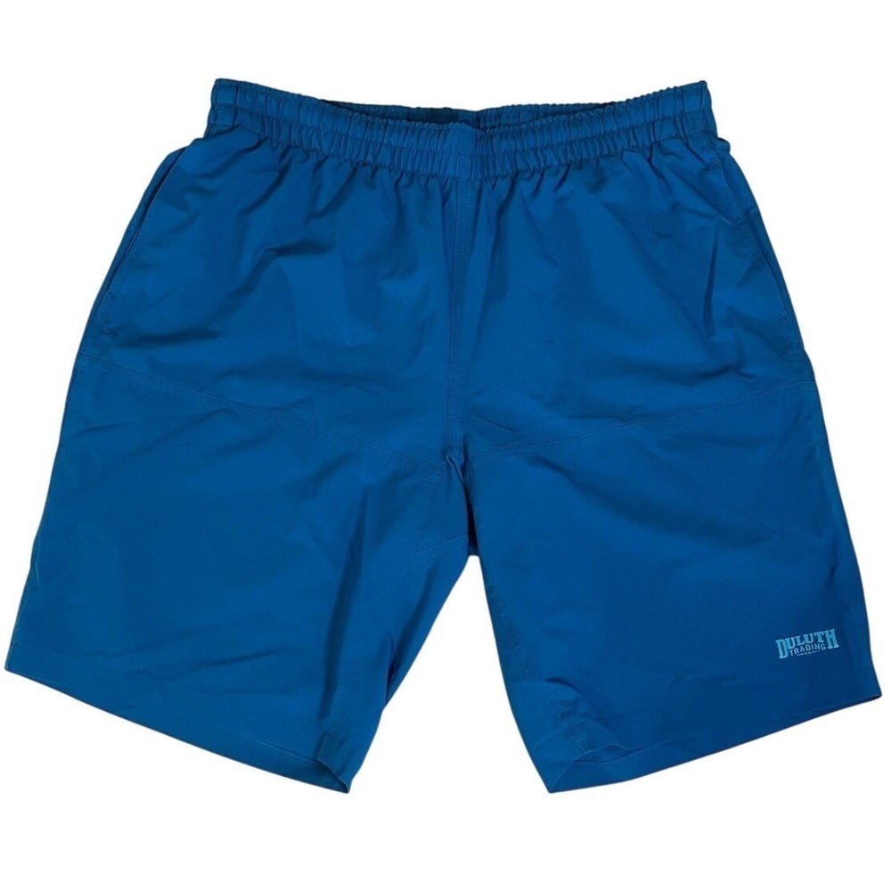 Duluth Trading Blue Performance Shorts Stretch Outdoor Utility Mens Large